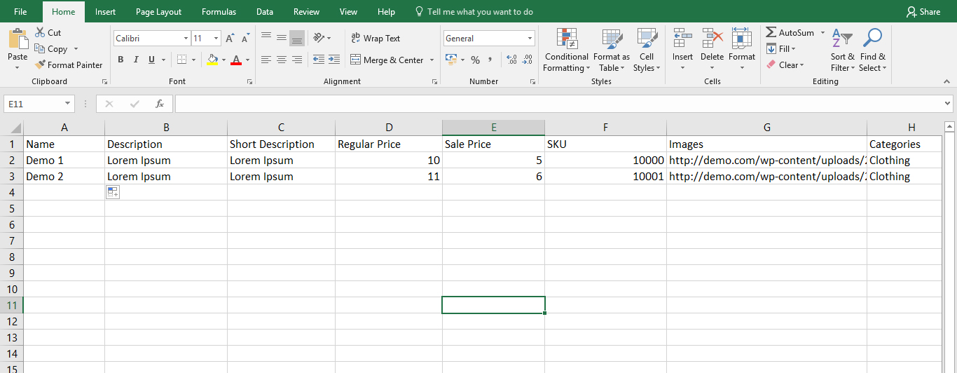 excel 2 How to use excel file (.csv) to upload your product on your website