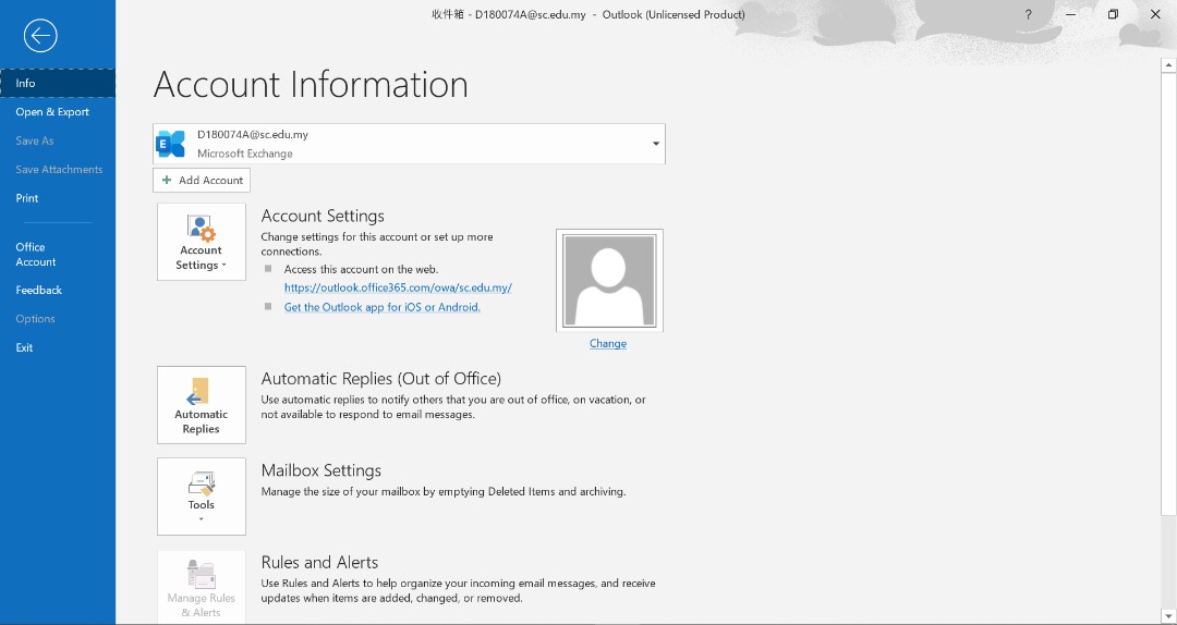 add account Access Webmail in Outlook