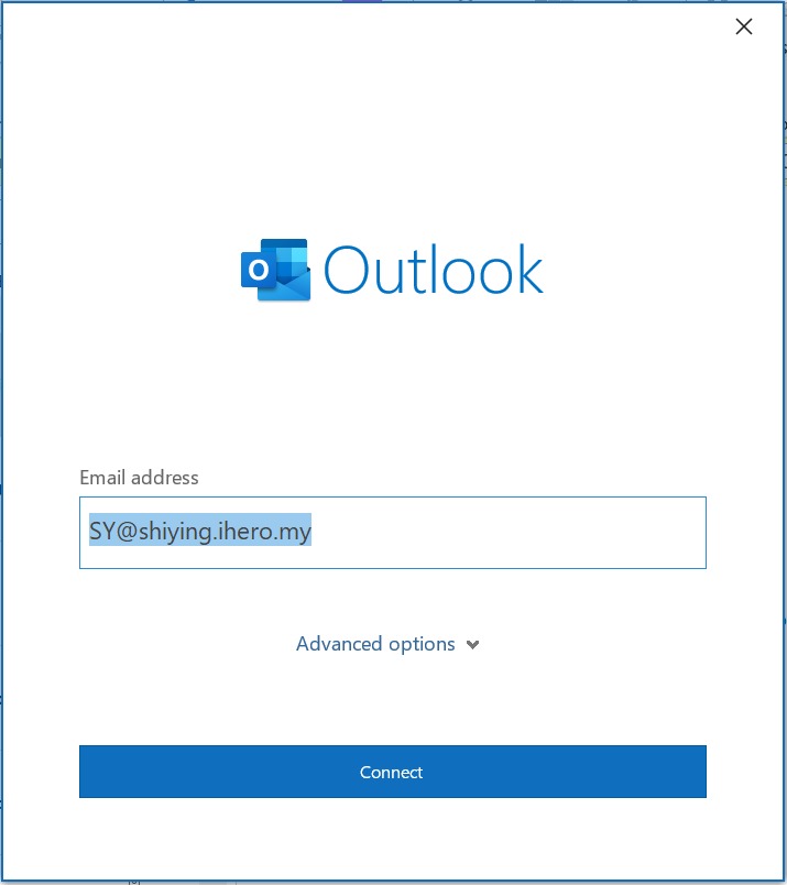 add email Access Webmail in Outlook